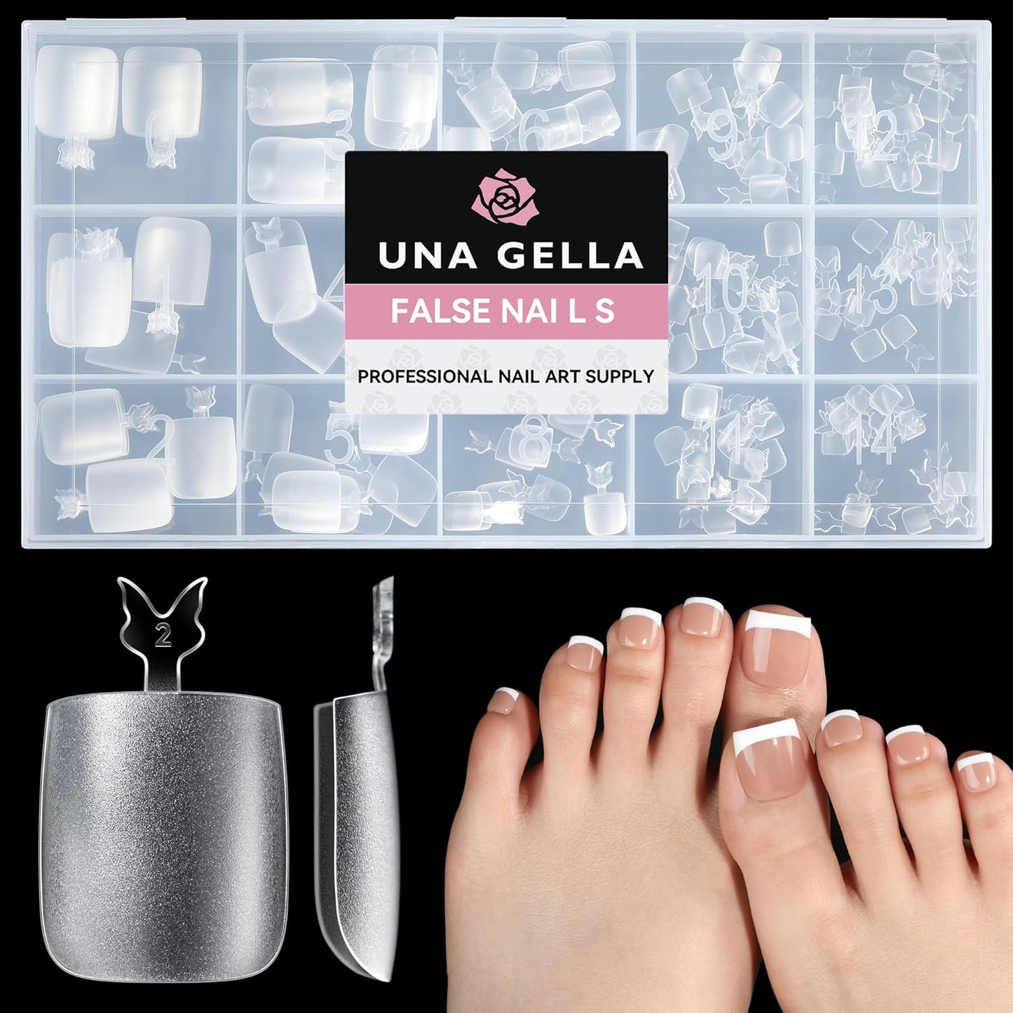 Almond Press-On Nails | 216 Pcs Full Cover Acrylic Tips | DIY Nail Extensions