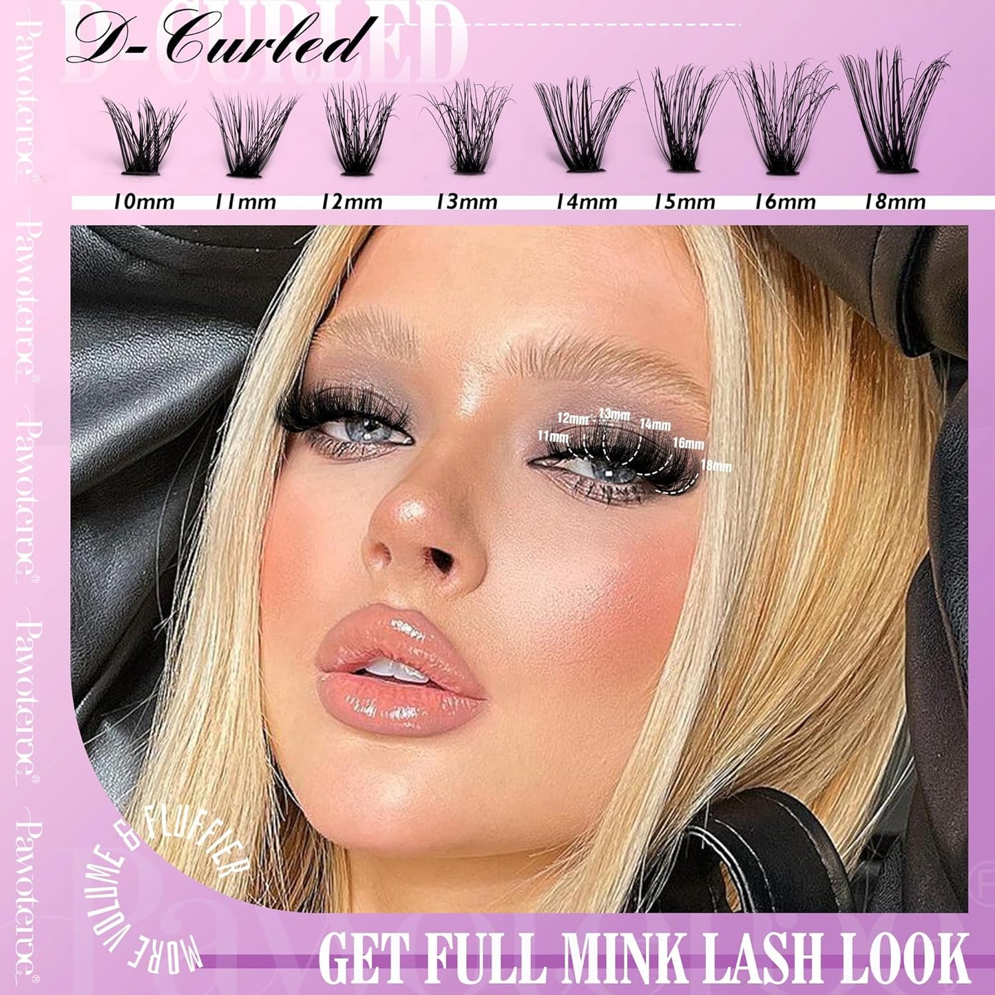 DIY Lash Extension Kit | 280pcs Brown 40D Clusters | 9-16mm Individual Lashes