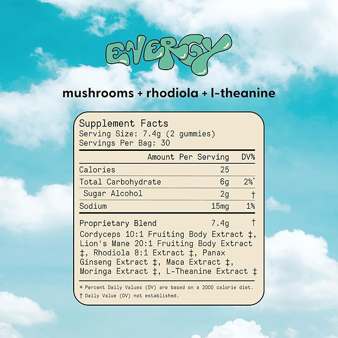 Daily Gummies (Trio Bundle) - Daily Passion, Energy, & Sleep - Mushroom Gummies - Natural, Organic, Vegan, & Sugar-Free Mushroom Supplement - Ashwagandha Supplements with Cordyceps