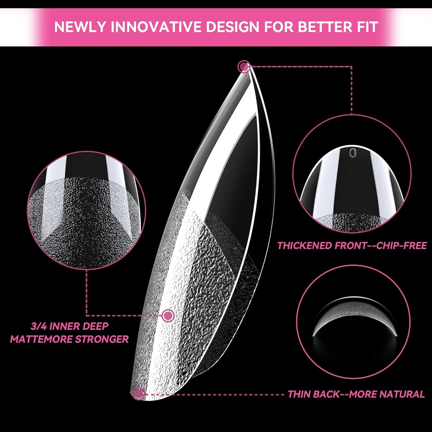 UNA GELLA Square Toe Nail Tips | 504 Pcs Soft Gel Full Cover | DIY Pedicure