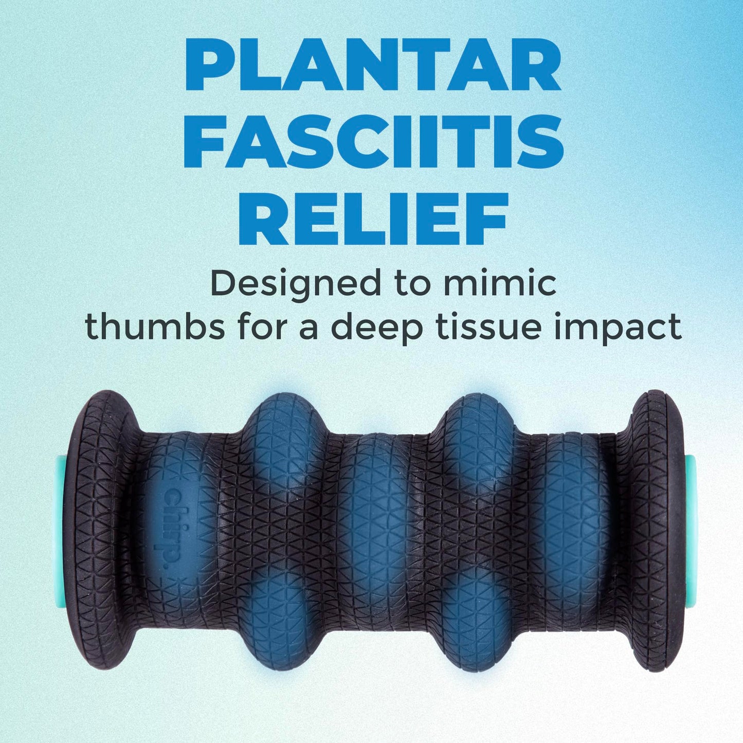 Chirp Wheel XR Massage Roller for Neck & Headache Relief – Rejuvenate Body, Spinal Care & Tension Through Thumb Pressure Release | High-Density Foam for Physical Therapy, 500lbs Capacity, 4" Mint