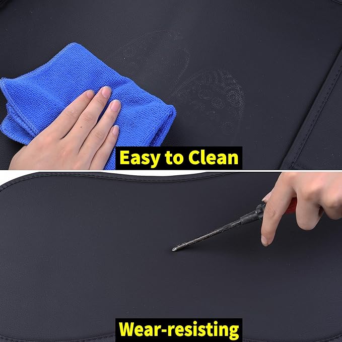 Aierxuan Front Car Seat Covers Universal Fit for Honda Civic Accord Crv, Toyota Camry Prius Rav4 Corolla, Kia, Lexus, Nissan, Mazda, Jeep Cherokee and Most Cars, with Waterproof Leather(Black and Red)