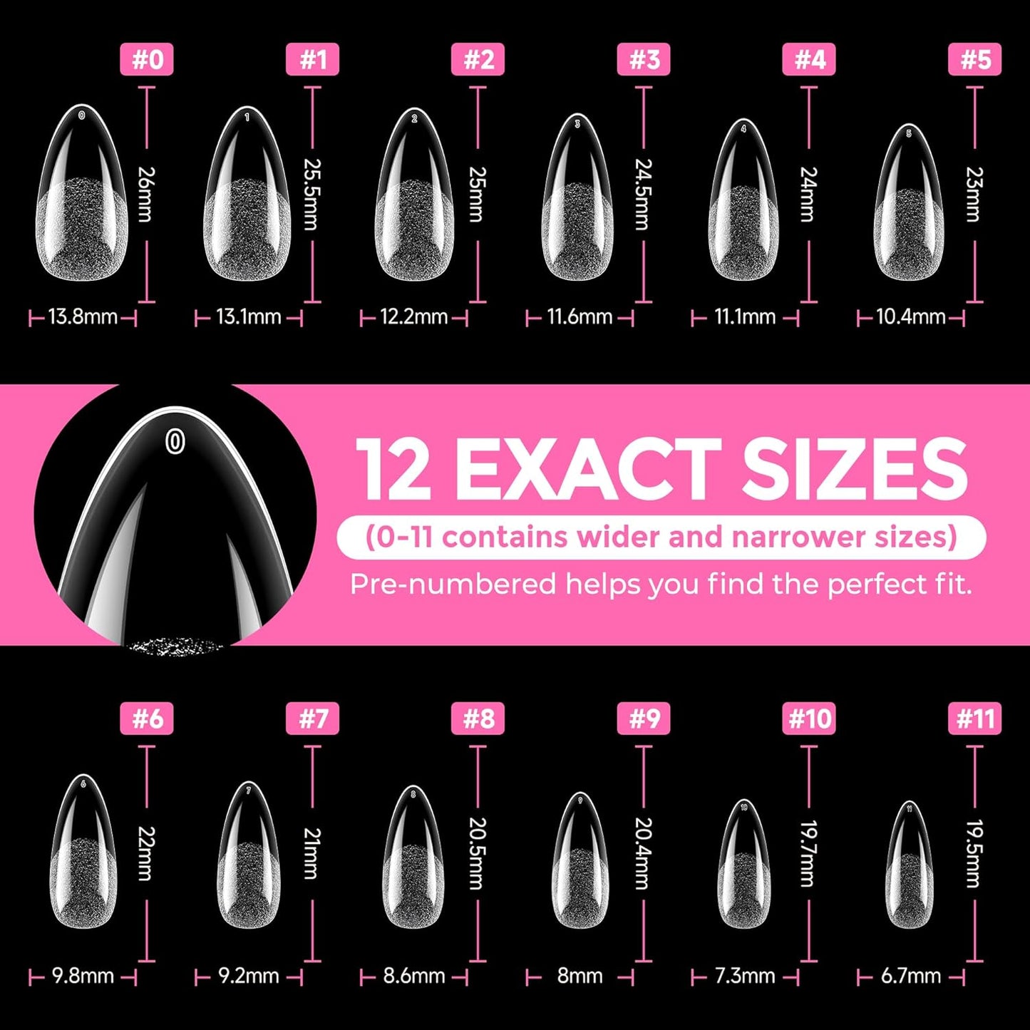 XXL Square Gel Nail Tips | 120 PCS Extra Long | No C Curve | DIY Home Use