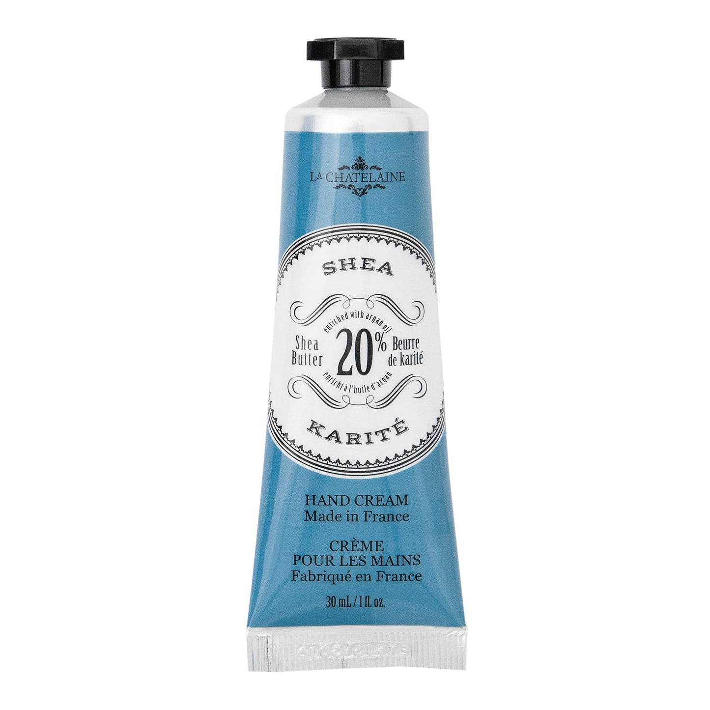 La Chatelaine 20% Shea Butter Hand Cream, Travel Size, Organic Argan Oil, Moisturizing, Nourishing, Extra-Rich Hand Lotion, Made