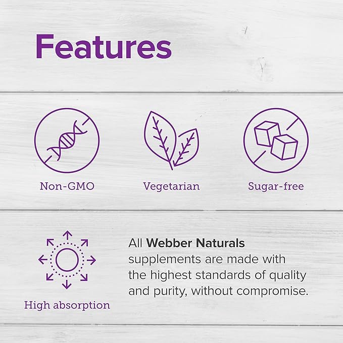 Webber Naturals Magnesium Glycinate Complex 200 mg, 180 Vegetarian Capsules, High Absorption Formula, Supports Bones, Heart, Muscles & Nerves, One-per-Day, Vegan