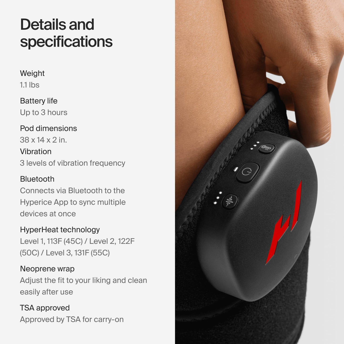 Hyperice Venom 2 Back Wrap - Provides Advanced Heat and Vibration for Pain, Soreness and Inflammation - FSA-HSA