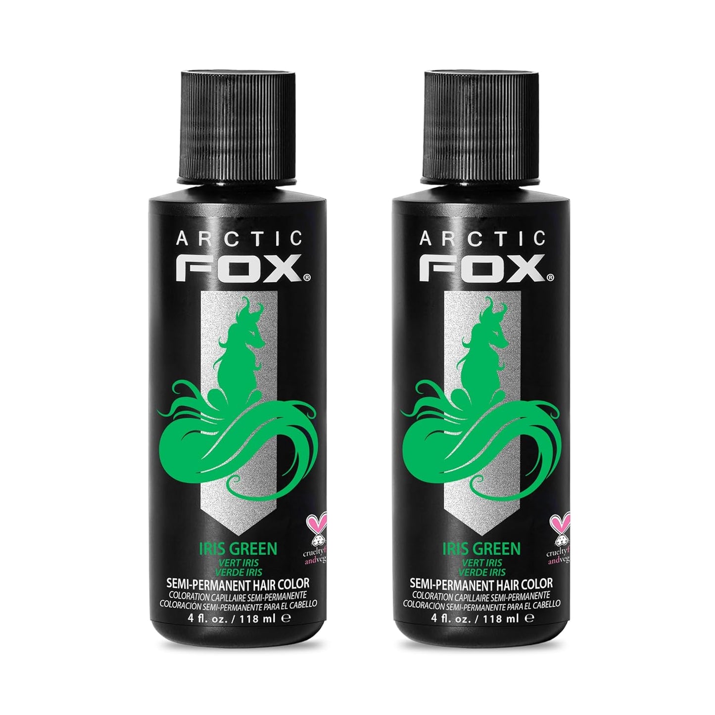 Vegan Semi-Permanent Hair Color Dye | Arctic Fox Aquamarine - 4 Fl Oz (Pack of 2)