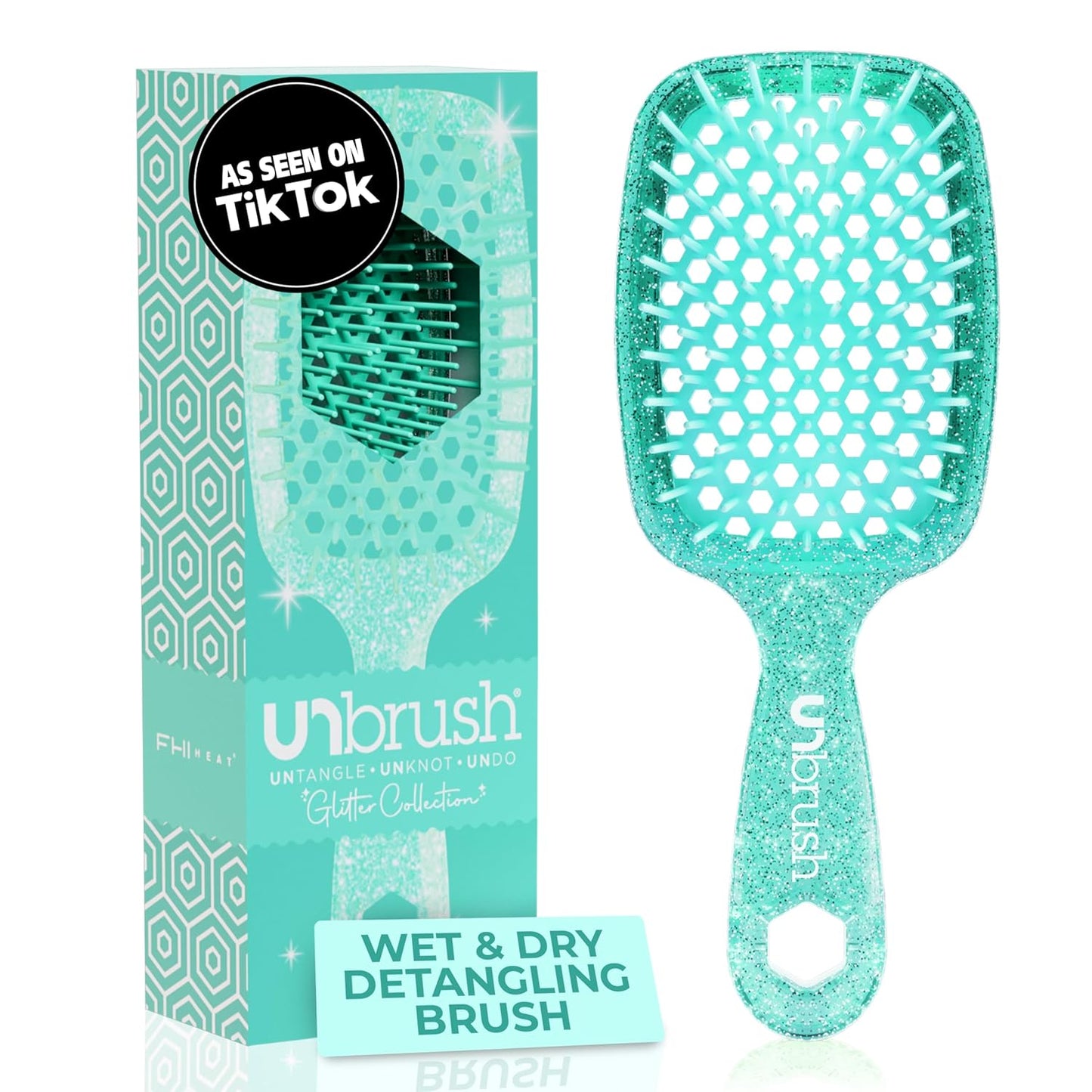 FHI Heat UNbrush Detangling Brush | Pain-Free for All Hair Types | Lightweight & Anti-Static