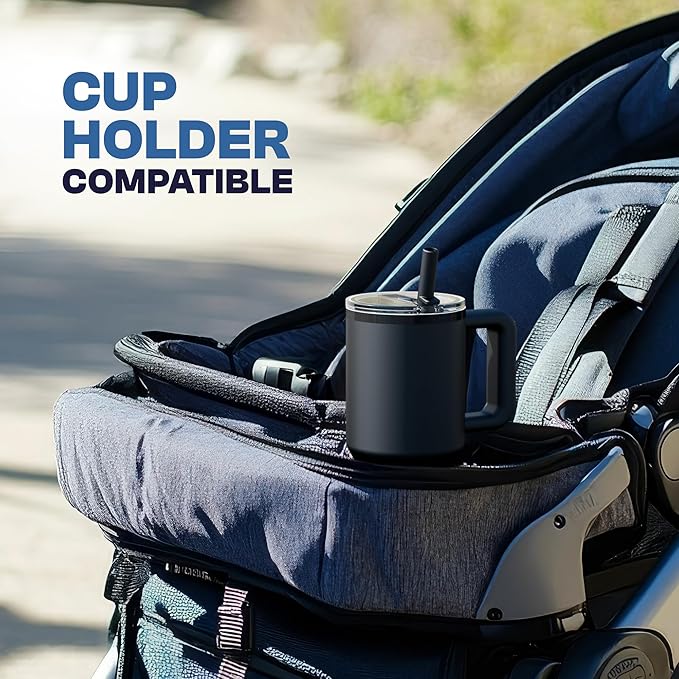 Frost Buddy Thicc Buddy - 16 oz Stainless Steel Vacuum Insulated Tumbler with Lid and Straw for Water - Travel Mug Cupholder Friendly - Gifts for Women Men Him Her (Royal)