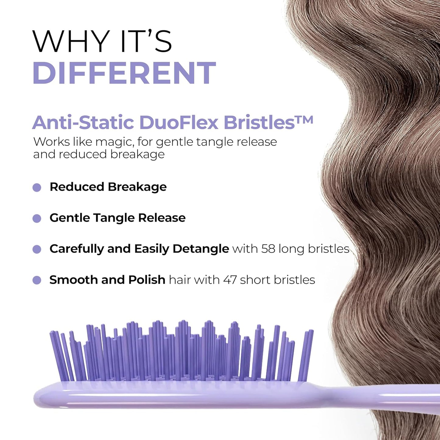 FHI Heat UNbrush Detangling Brush | Pain-Free for All Hair Types | Lightweight & Durable