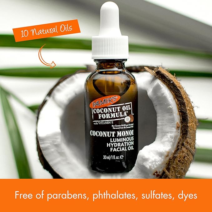 Palmer's Coconut Oil Formula Coconut Monoi Luminous Hydration Facial Oil, 1 Ounce