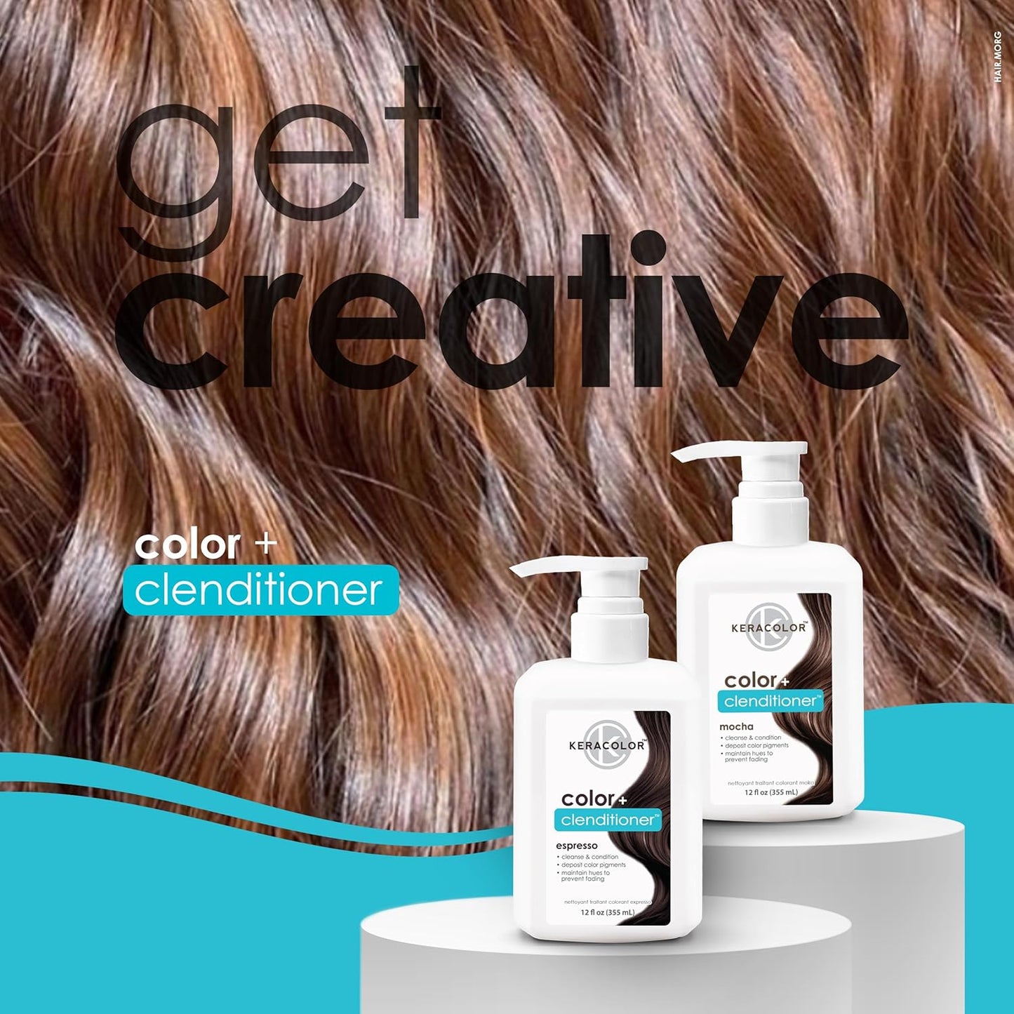 Keracolor Color + Clenditioner | 3-In-1 Color-Depositing Conditioner | 12 Fl Oz