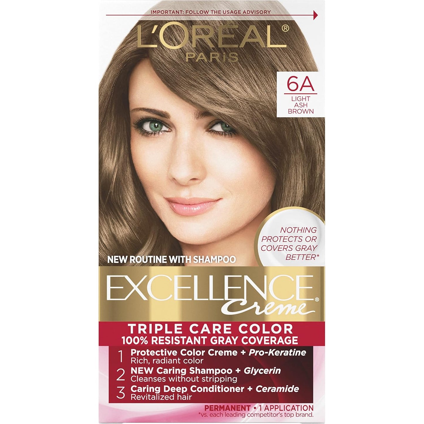 L'Oreal Paris Excellence Crème 9A Light Ash Blonde Hair Color | Gray Coverage, 8 Weeks