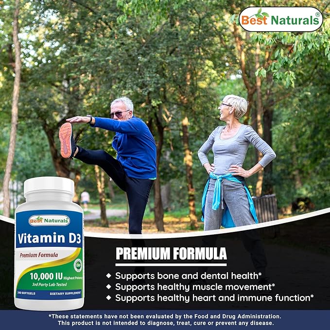 Best Naturals Vitamin B12 6000 mcg & Vitamin D3 10000 IU