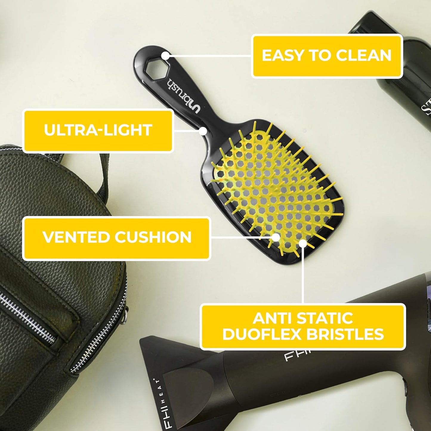 FHI Heat UNbrush Detangling Brush | Pain-Free for Wet & Dry Hair Types