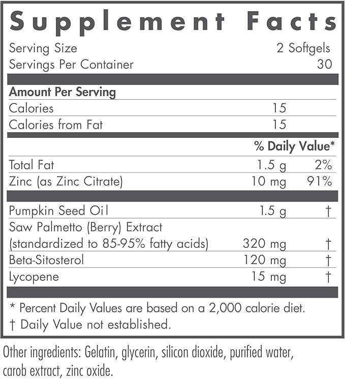 Nutricology Saw Palmetto Complex, Softgels, 60-Count