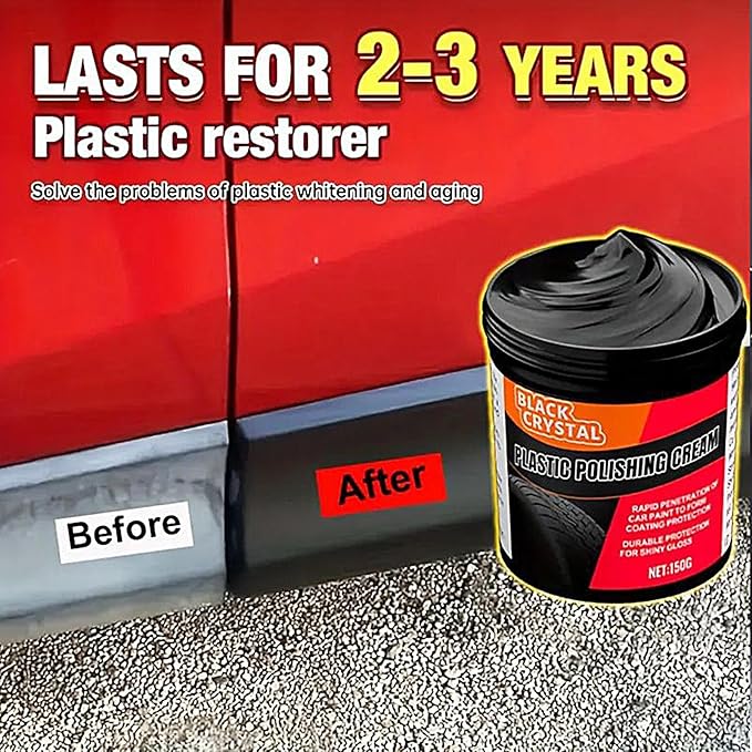 Trim Restorer Automotive, high-Performance, Modern, Portable, – Car Dashboard 300g Detailing, Supplies Cleaner Paste Coating, Long Lasting Metal Plating Parts | Multipurpose Outdoor Indoor Utility