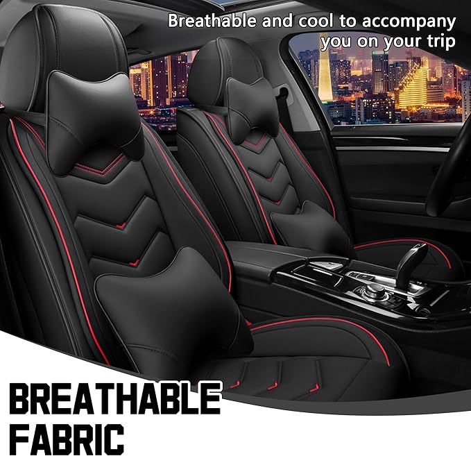 CTDS Car Seat Covers for Mazda CX-5 CX-3 CX-7 CX-9 CX-50 CX-30 CX-70 CX-90 2007-2026, Stylish Sport Seat Cover, Premium Nappa Leather Car Seat Cover.(Luxury 2 Seats/Black)