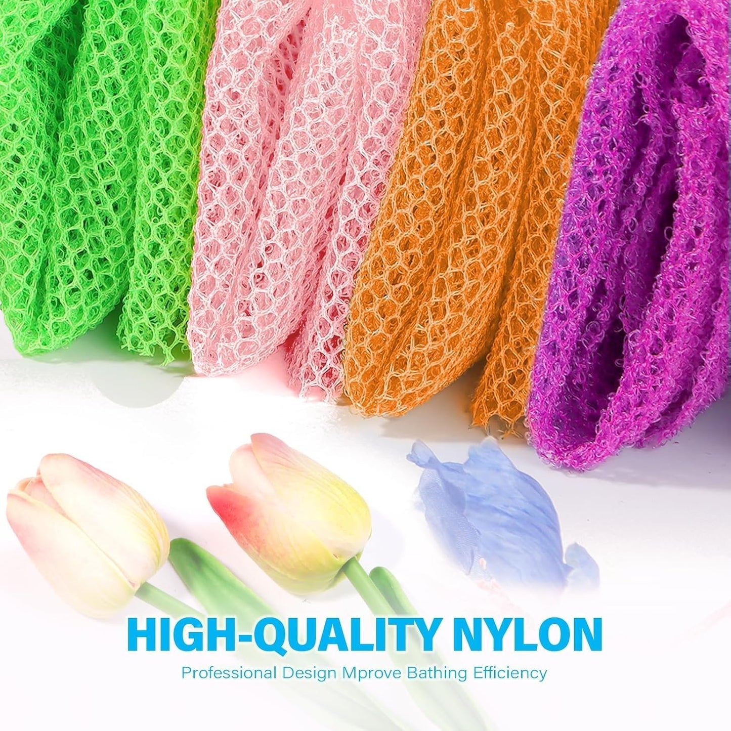 Exfoliating African Bath Sponge Set | 2-Piece Green Body Scrubber
