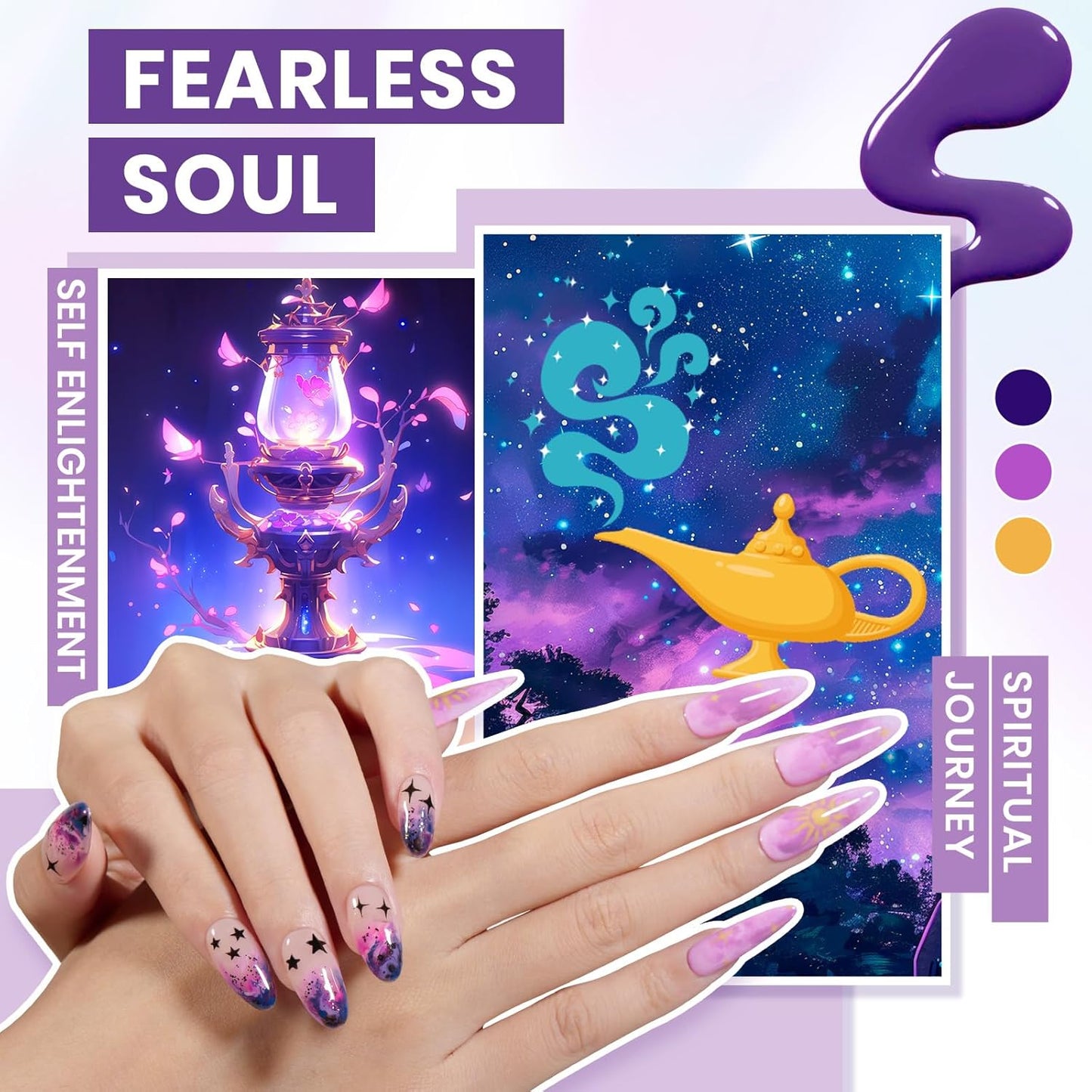 44-Piece Gel Nail Polish Kit | UV Light | 24 Colors | Base & Top Coats | Gifts for Women