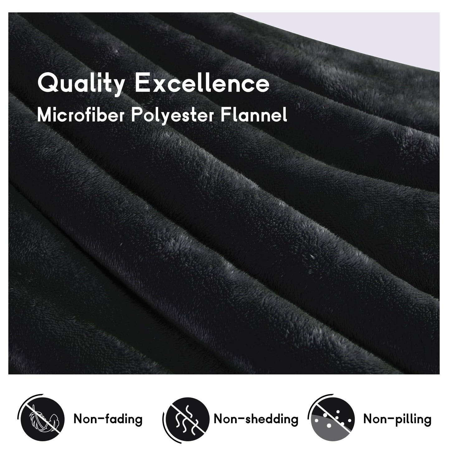 Heated Blanket Electric Blanket Full Size 72''x84'', Soft Flannel Heating Blanket with 1-10 Hour Auto Off - 6 Heat Settings - Machine Washable - Dark Grey