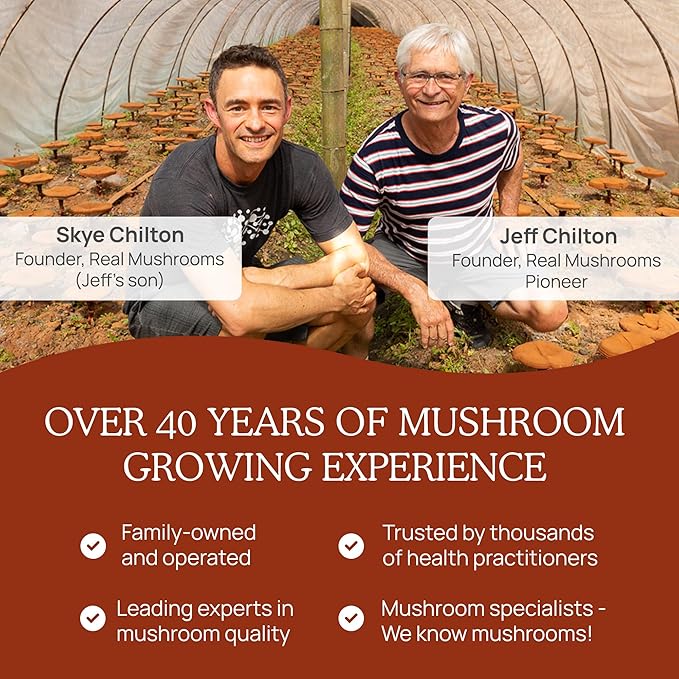 Real Mushrooms Reishi Powder - Organic Mushroom Extract Supplement with Potent Red for Longevity, Mood, Sleep, Immune Support Vegan Supplement, Non-GMO, 100 Servings