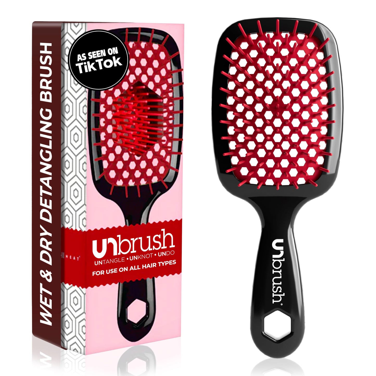 Fhi Heat Unbrush, Red - Detangling Hair Brush Red