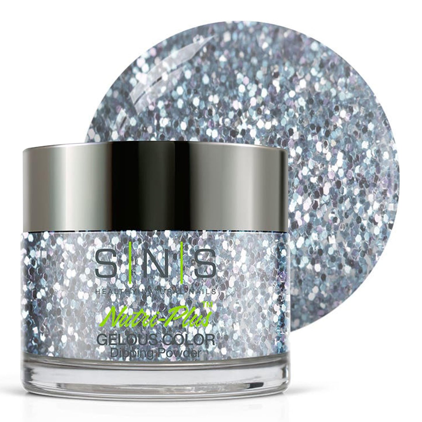 Sns Nail Dip Powder, Gelous Color Dipping Powder - Super Model Walk (Metallics/Silver, Glitter) - Long-Lasting Dip Nail Color La
