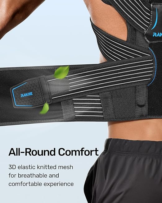 Posture Corrector for Women and Men, Upgraded Back Brace with Enhanced Support, Shoulder Straightener with Cushioned Shoulder Pads & Underarm Pain Relief Strap, Size M (Upper Waist: 35.4"-41.3")