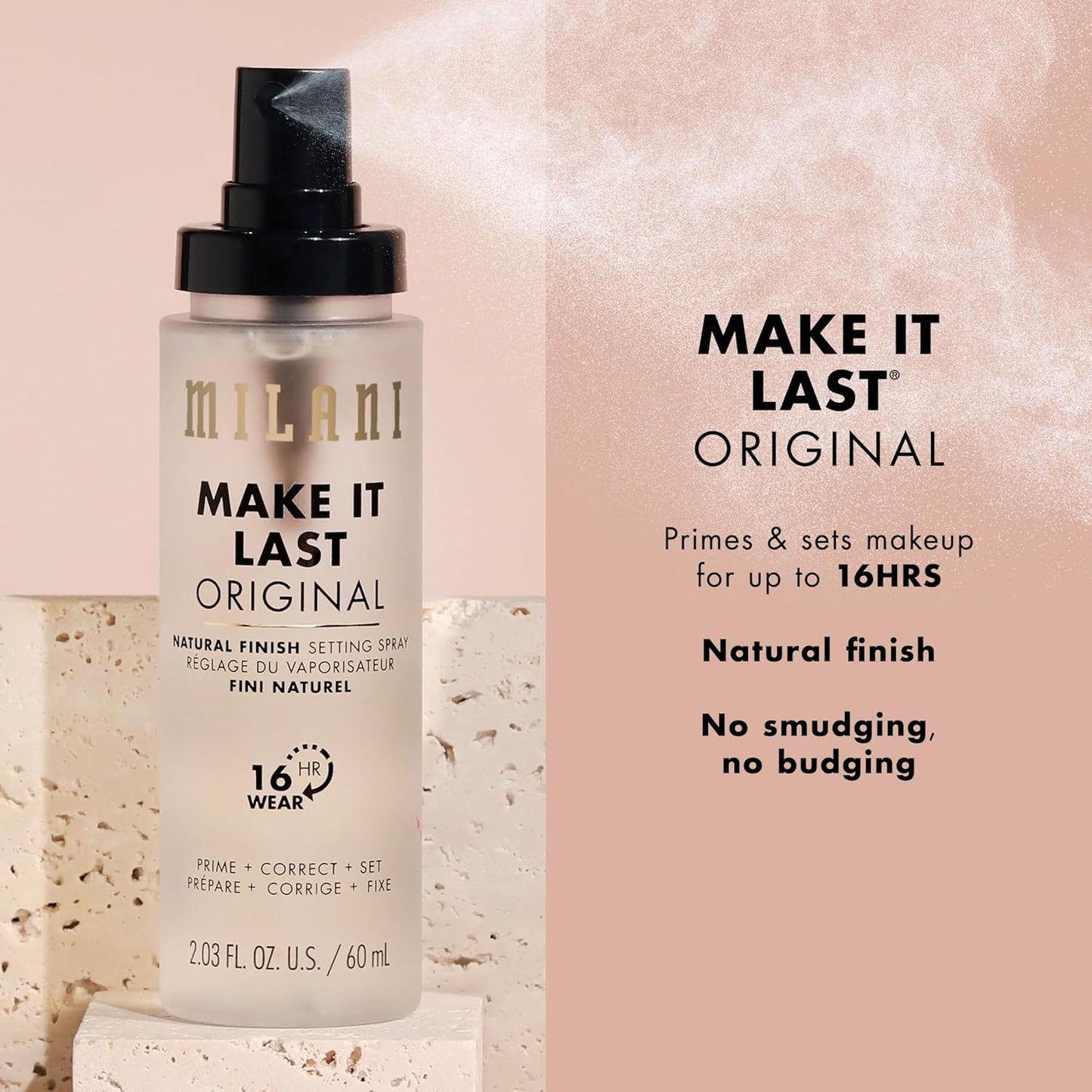 Milani Make It Dewy Setting Spray | 3-in-1 Hydrating & Illuminating Formula