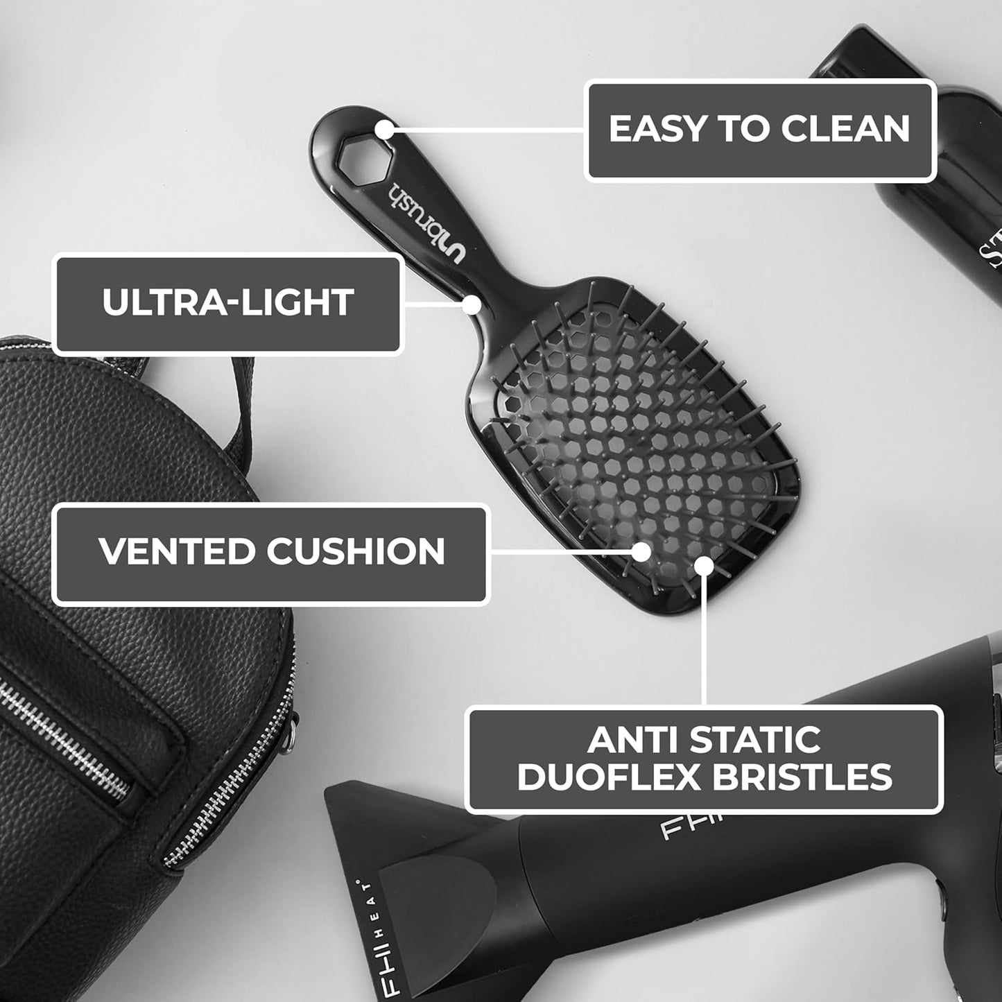 FHI Heat UNbrush Detangling Brush | Pain-Free Brushing for All Hair Types
