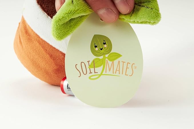Hug Feel The Love Soil Mates – Rose – Plush Plant Home Decor, Plush Shelf Decor, Cute Home Decor, Lil’ Seedlings Plush Toy, Thoughtful Message, 9 inches