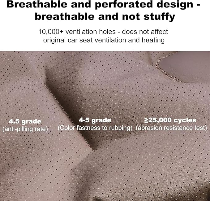 Car Seat Cushion for Porsche Macan 2015-2025-pr, Breathable Non-Slip Driver Seat Pad Ergonomic Memory Foam for Long Driving Car Office,A/2Pcs-White