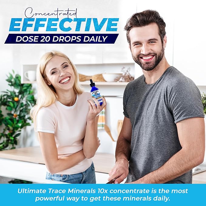 Black Earth Ultimate Trace Minerals 10x Strength, Fulvic Acid & Humic Acid, Non GMO Vegan Dropper, 1 Ounce - Ideal Supplement for Athletes