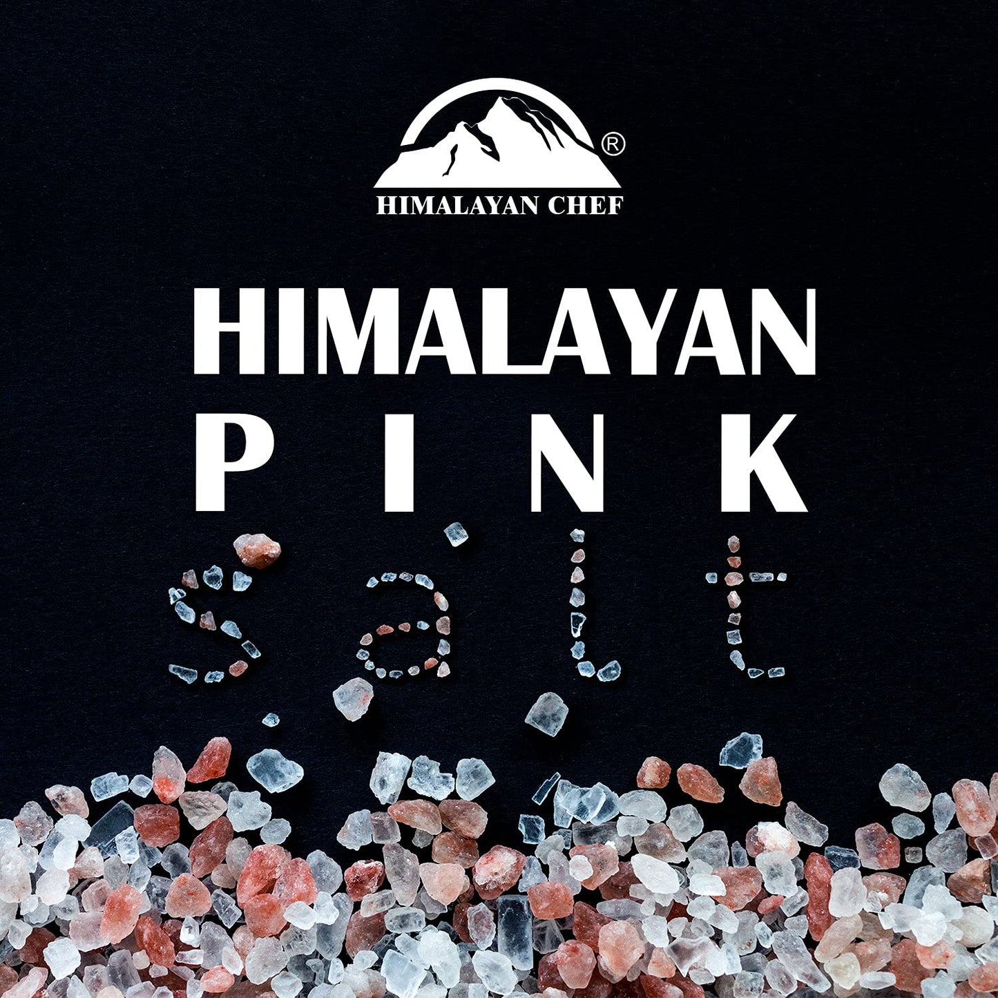 Himalayan Chef Pink Salt Coarse, 5 lbs. Mineral Dense for Health & Ideal For Refill Grinders - 2 PACK