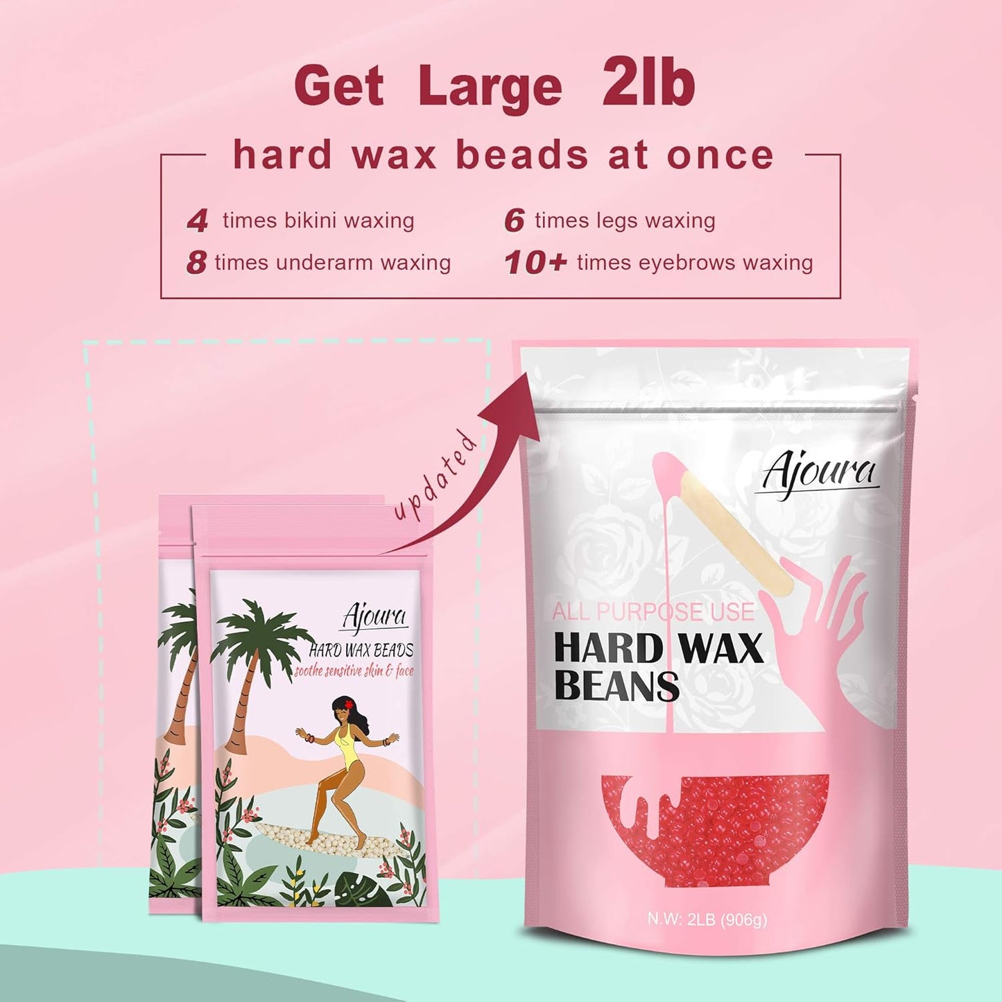 Chamomile Hard Wax Beads – 1Lb Hair Removal Wax for Full Body | Home Refill