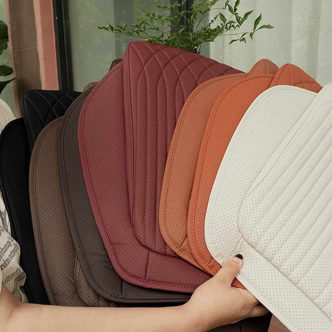 Car Seat Cushion Fit for BMW Accessories Front and Rear Seat Pad for Car Driver Seat Office Chair Ocher Brown(1PC)