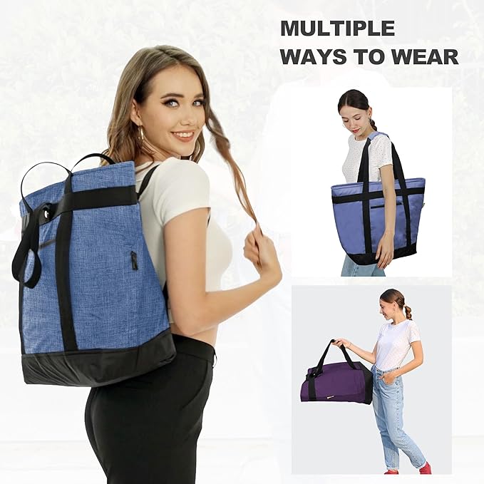 BeeGreen Insulated Cooler Bag with Handles Oversized Sturdy Leakproof Freezer Shopping Tote for Groceries Heavy Duty Thermal Food Delivery Bag Burgundy