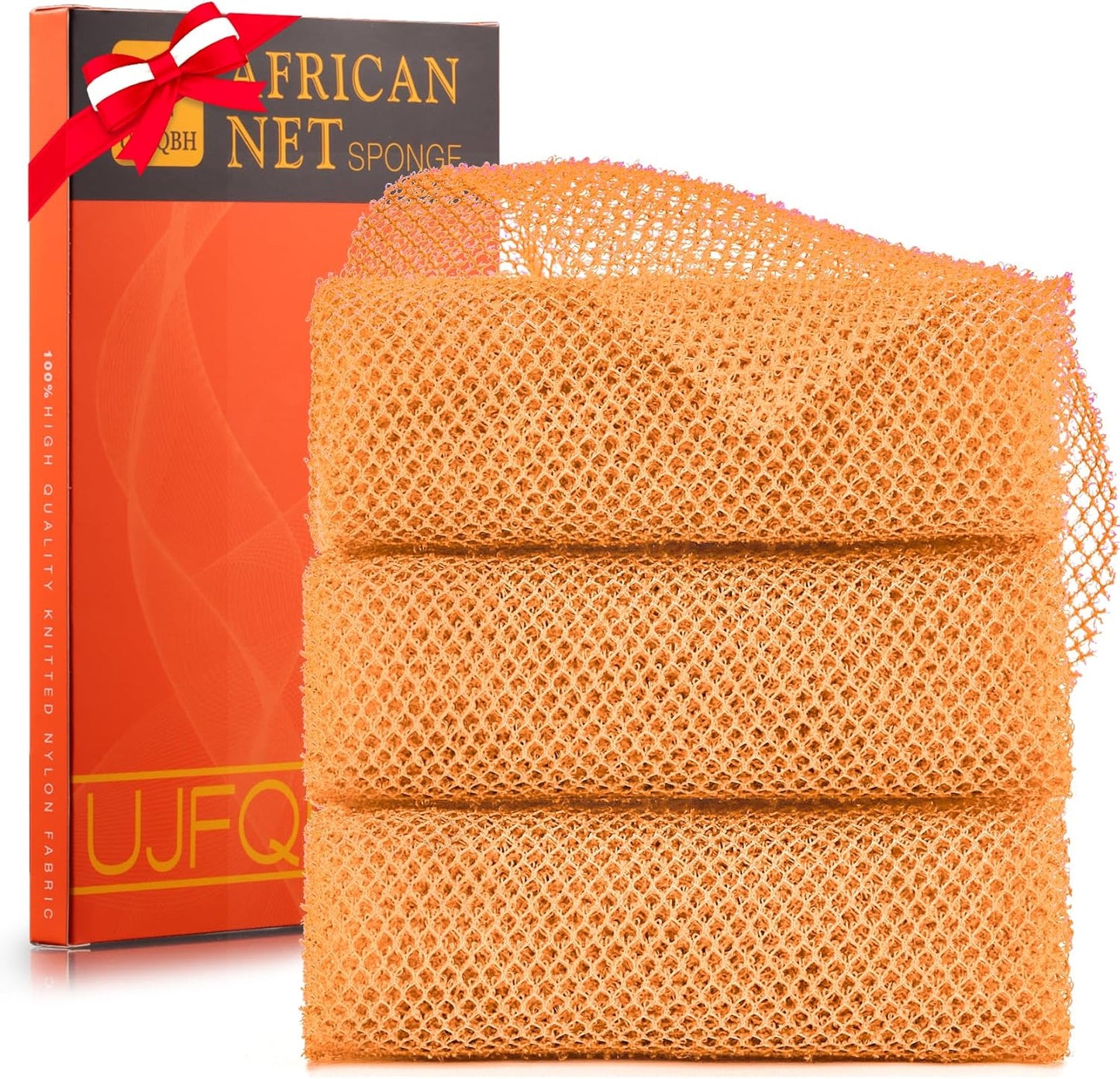 Exfoliating African Bath Sponge Set – 6 Colorful Net Scrubbers for Daily Use