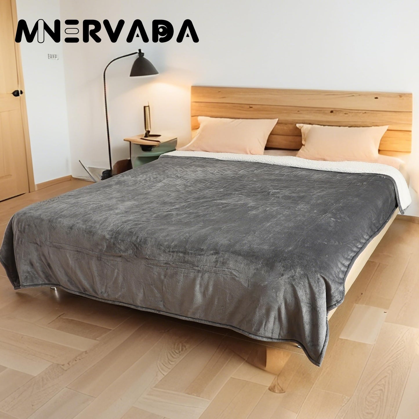 Heated Blanket Electric Blanket Full Size 72''x84'', Soft Flannel Heating Blanket with 1-10 Hour Auto Off - 6 Heat Settings - Machine Washable - Dark Grey