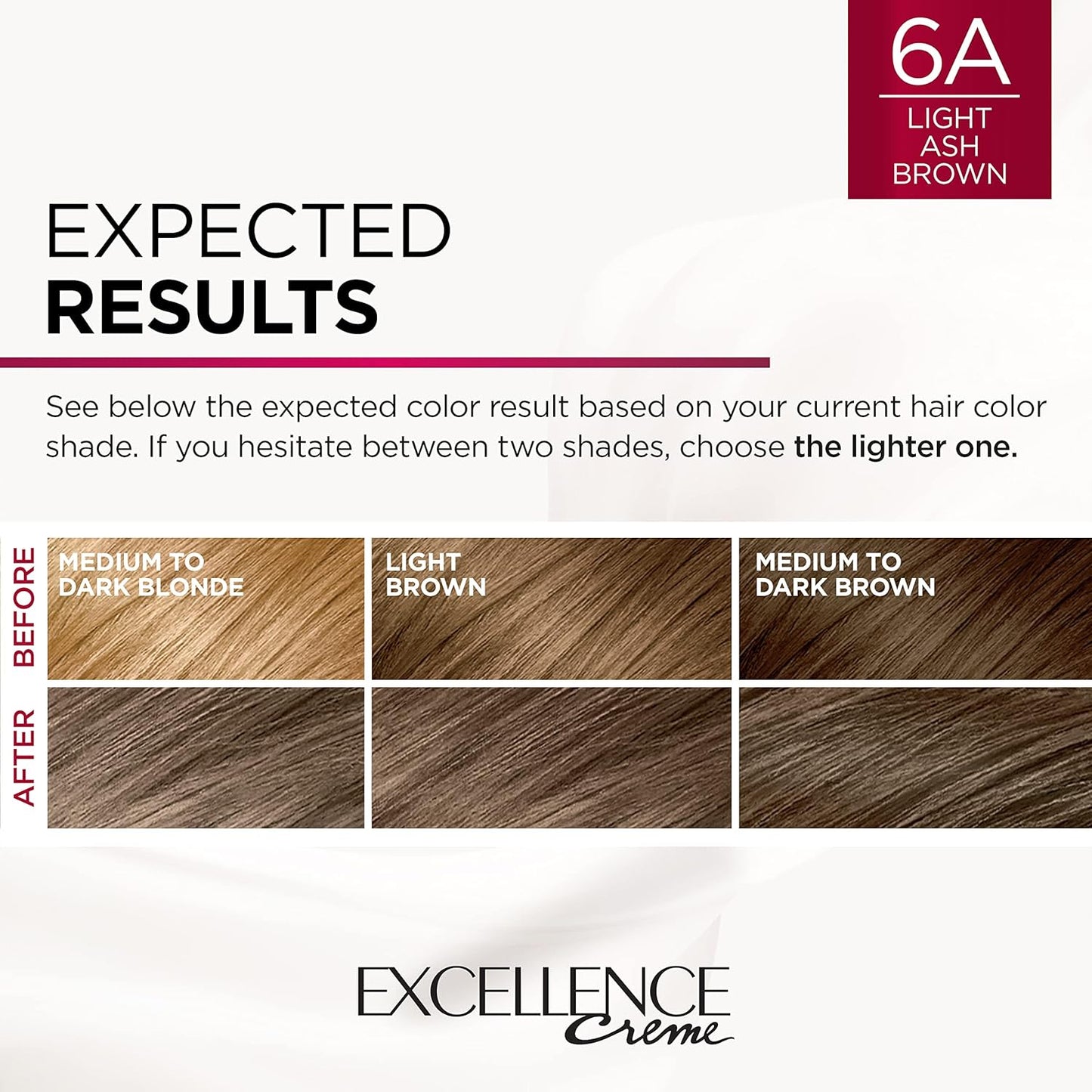 L'Oreal Paris Excellence Crème Hair Color Kit | 6 Light Brown | 8-Week Gray Coverage