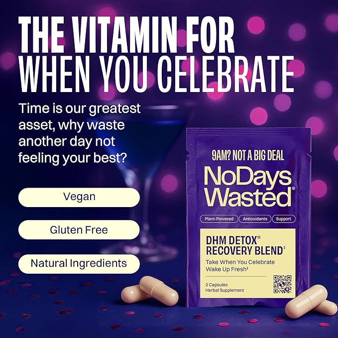 DHM Detox, No Days Wasted, 30 Servings - Take During Evening for Better Next Day and Recovery