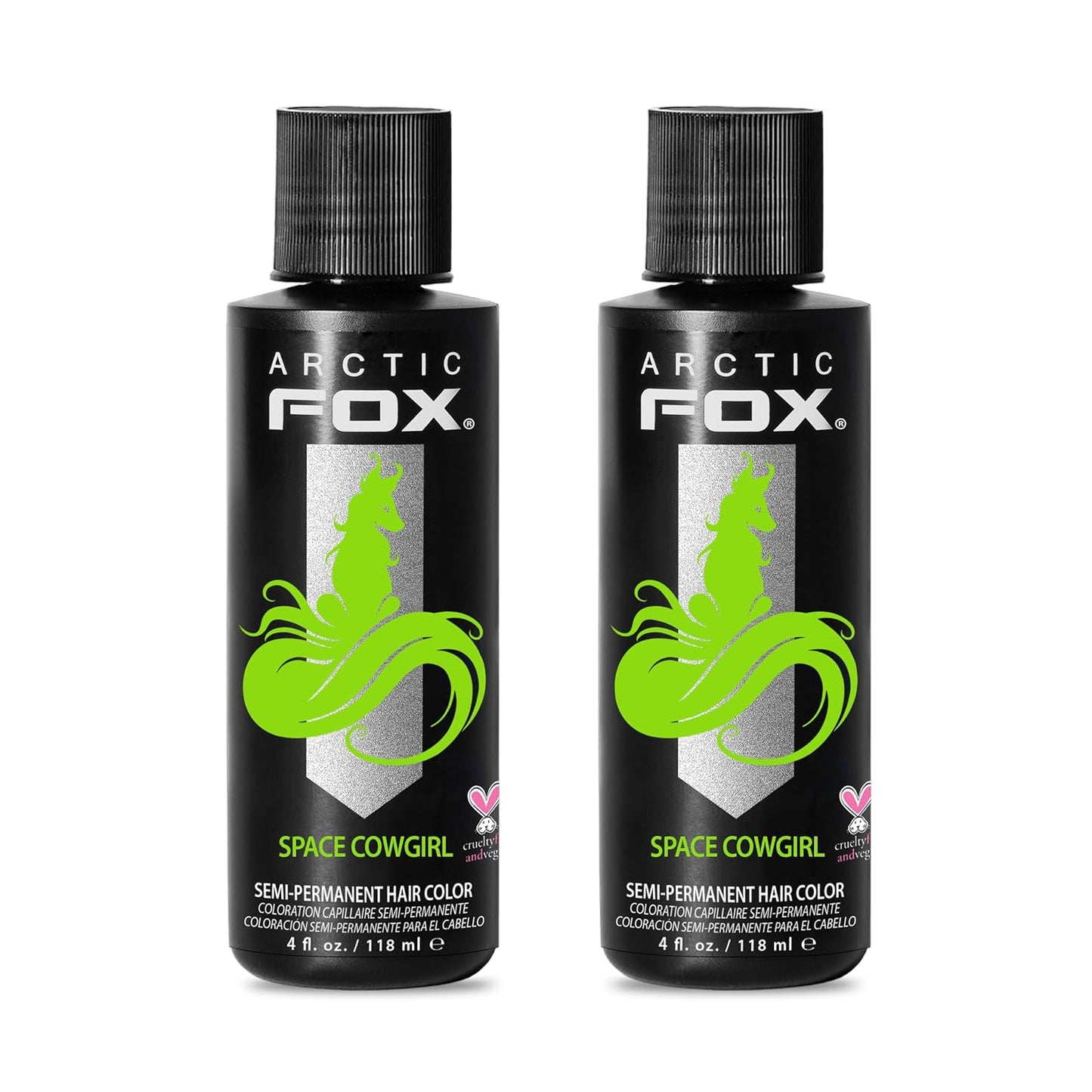 Vegan Semi-Permanent Hair Color Dye | Arctic Fox Aquamarine - 4 Fl Oz (Pack of 2)