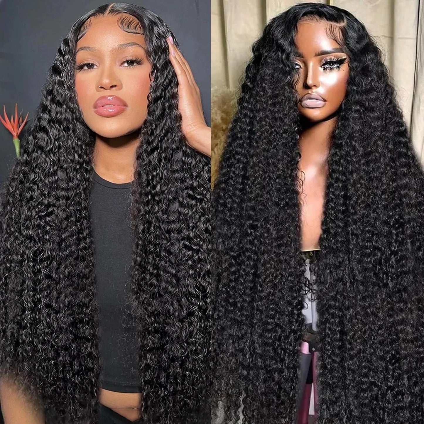 Ulrica Deep Wave Lace Front Wigs Human Hair Wigs For Black Women 13X4 Hd Lace Front Wigs Human Hair Pre Plucked Deep Wave Wig Hu