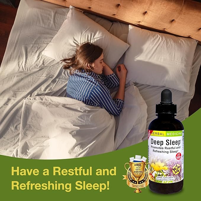 Herbs Etc. Deep Sleep Classic Liquid Extract - Herbal Supplement for Natural & Gentle Sleep Support - Restful Sleep Supplement with Passionflower, Chamomile & Lemon Balm - 4 fl oz (157 Servings)