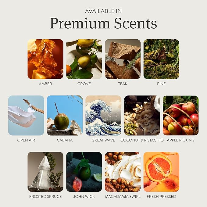 Drift Car Air Freshener - Stone Fragrance - Automotive Odor Eliminator - Long Lasting Scent - Scent Refill - Coconut & Pistachio Starter Kit