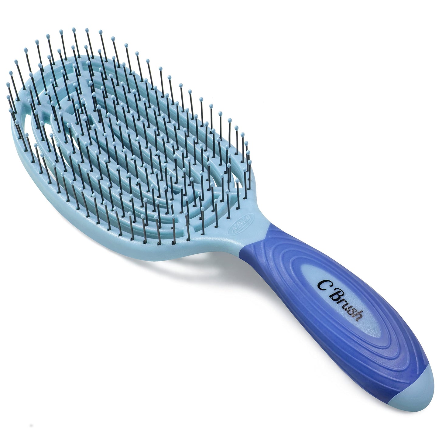 Nuway 4Hair C Brush - Professional Curved Hairbrush - Vented Design Delivers Smoothing And Volumizing Drying Experience - Heat R