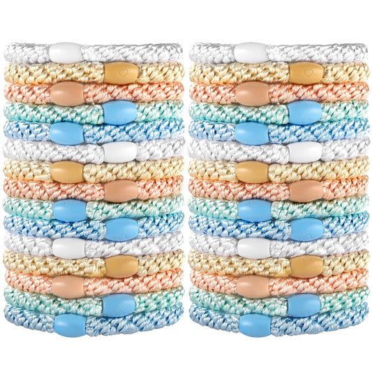 Hair Ties For Thick Hair, Funtopia 30 Pcs Ponytail Holders Elastics Hair Bands, No Damage No Crease Hair Elastics For Women Girl