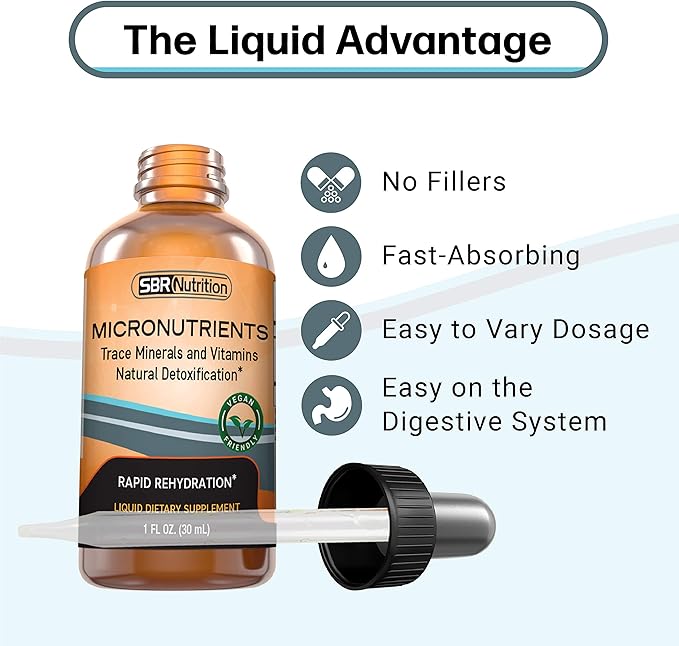 Micronutrients Liquid Drops | PrimaVie Shilajit, Electrolyte Concentrate, Trace Elements | Fulvic & Humic Acid | For Energy, Keto, Vegan, Paleo, Leg Cramp | Magnesium Sodium Potassium Zinc