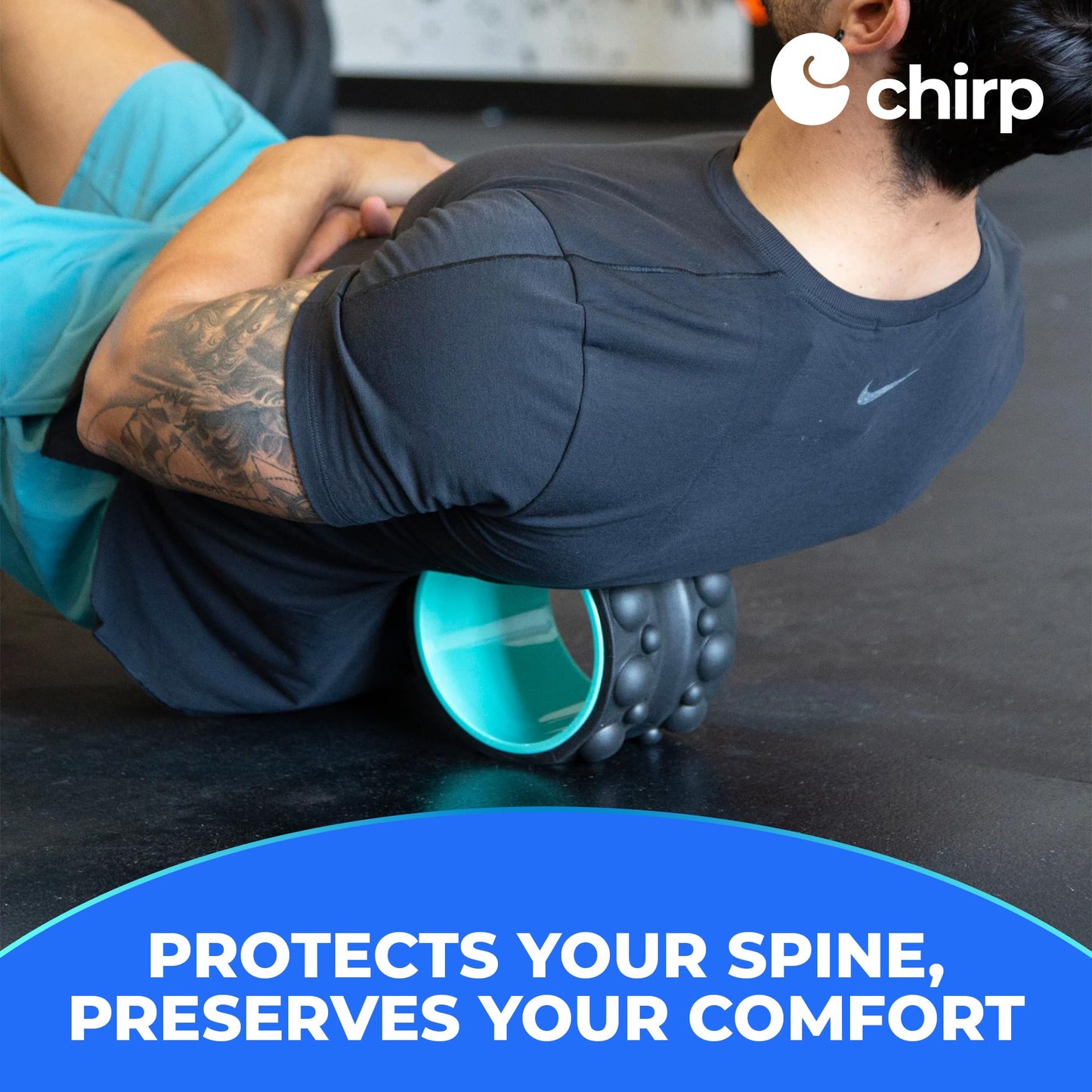 Chirp Wheel XR Massage Roller for Neck & Headache Relief – Rejuvenate Body, Spinal Care & Tension Through Thumb Pressure Release | High-Density Foam for Physical Therapy, 500lbs Capacity, 4" Mint